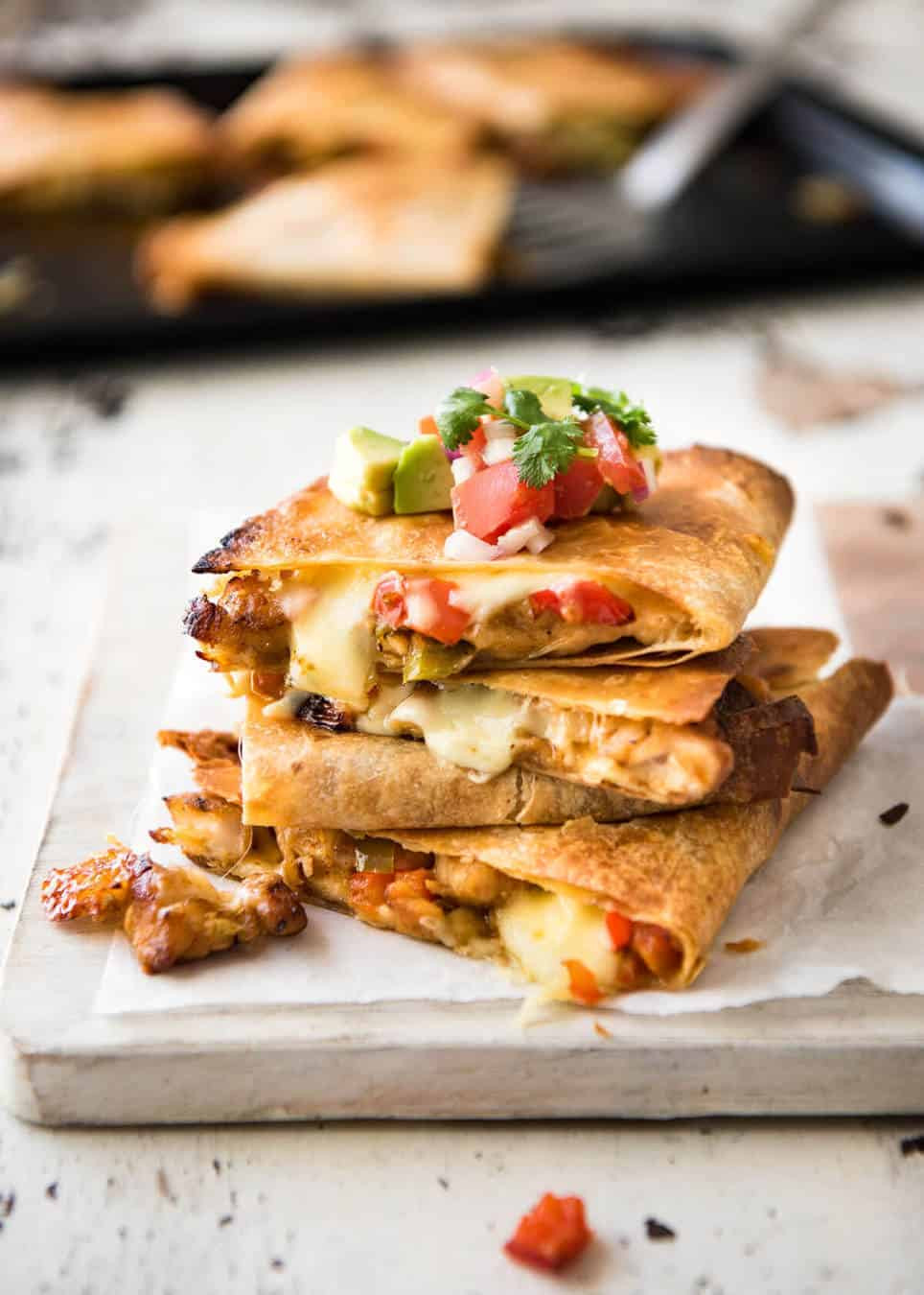 Baked Chicken In Oven
 Oven Baked Chicken Quesadillas