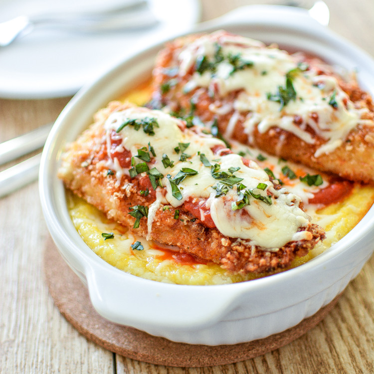 Baked Chicken Parmesan
 Baked Polenta with Classic Chicken Parmesan