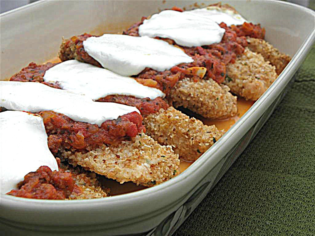 Baked Chicken Parmesan
 Healthy Baked Chicken Parmesan