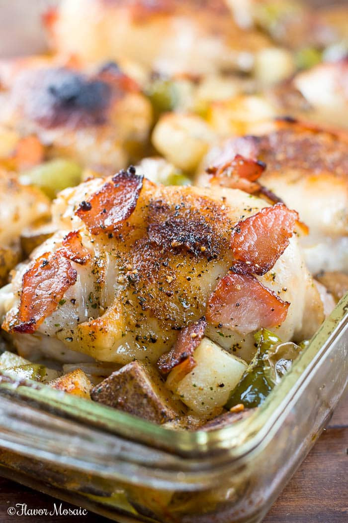 Baked Chicken Thigh
 Oven Baked Chicken Thighs with Bacon and Ranch Flavor Mosaic