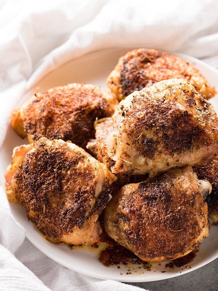 Baked Chicken Thighs Recipe
 Crispy Baked Chicken Thighs The Salty Marshmallow