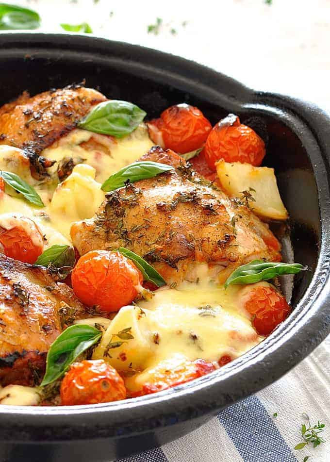 Baked Italian Chicken Recipes
 Italian Baked Chicken with Potatoes and Cherry Tomatoes