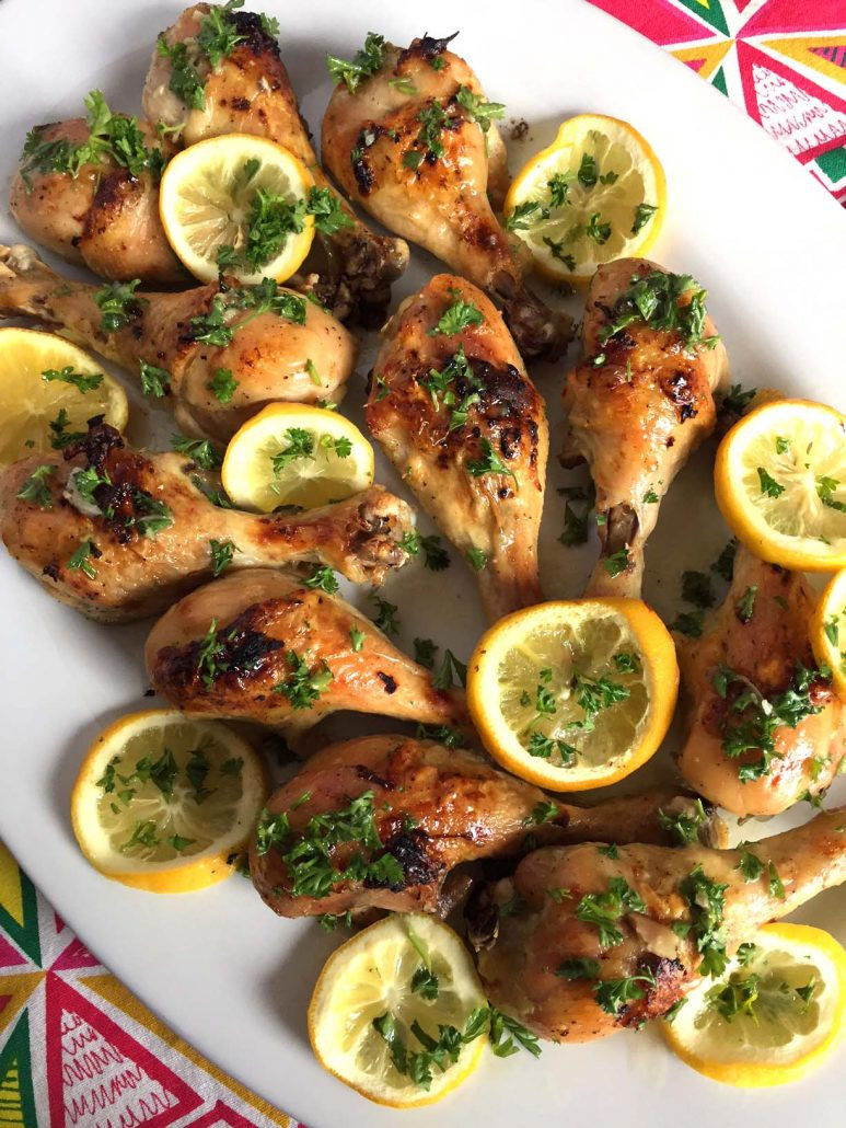 Baked Lemon Garlic Chicken
 Easy Baked Lemon Garlic Chicken Legs Recipe – Melanie Cooks