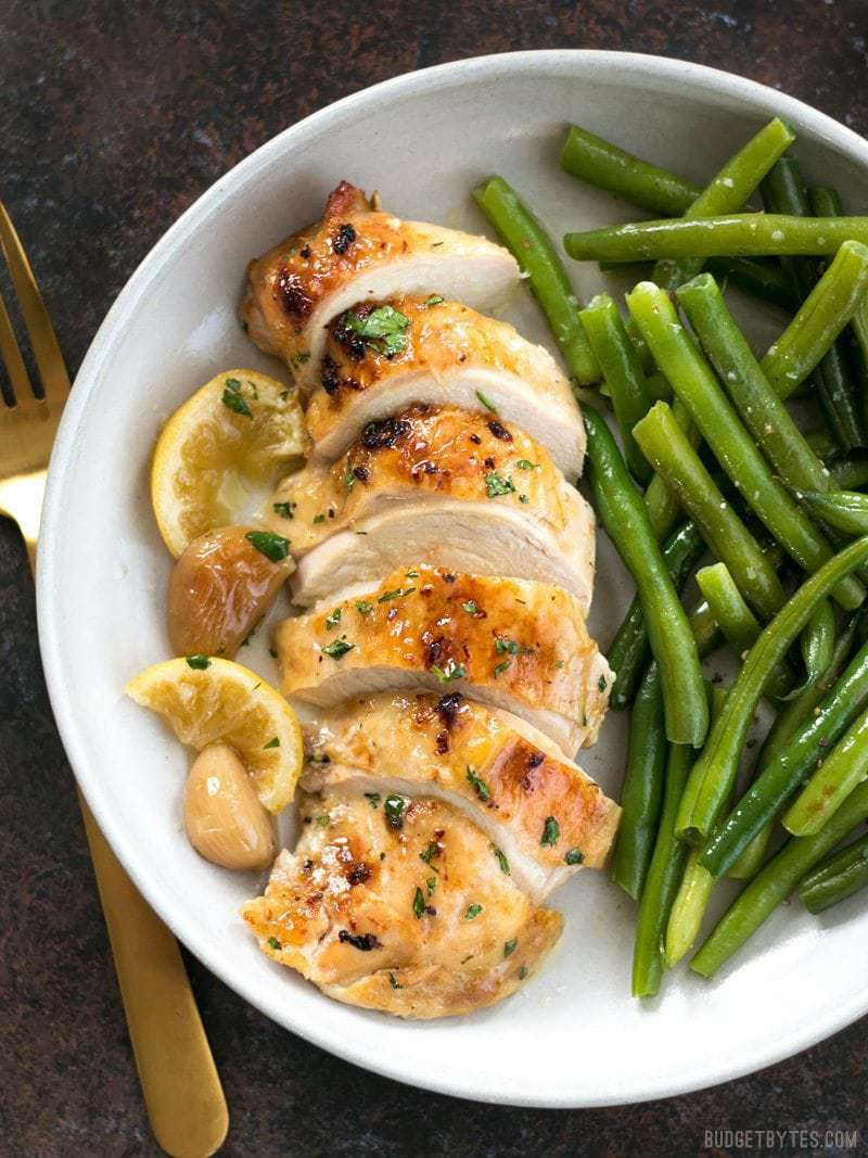 Baked Lemon Garlic Chicken
 Lemon Garlic Roasted Chicken Bud Bytes