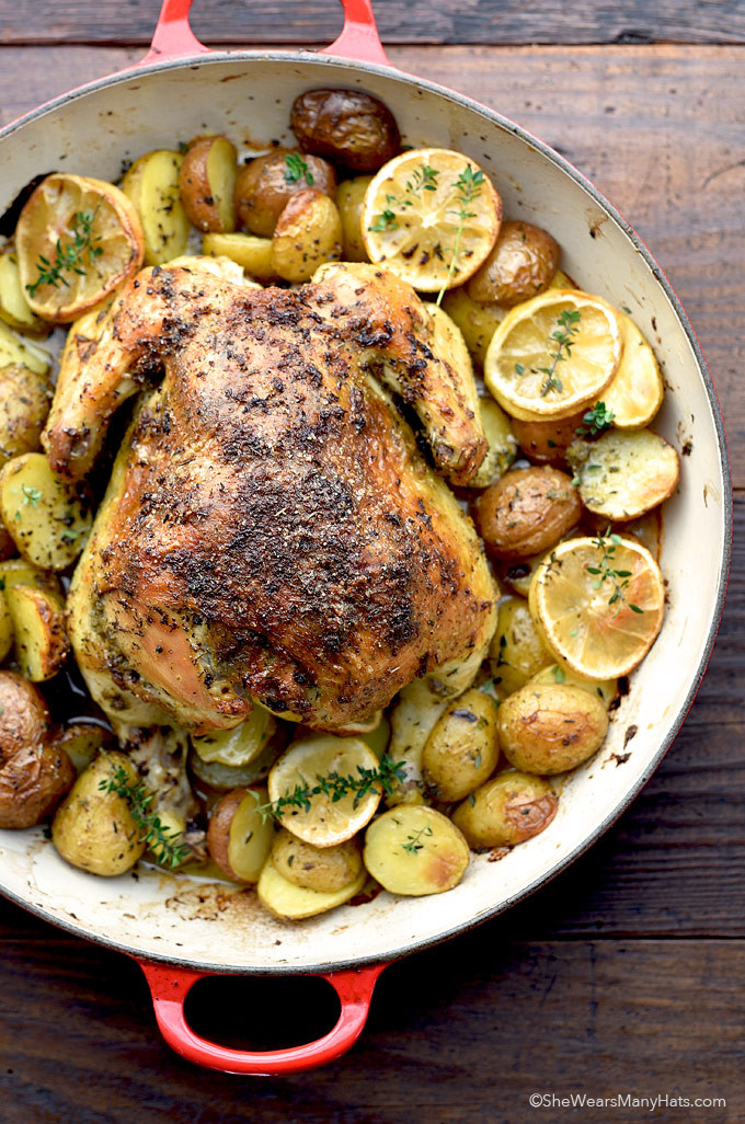 Baked Lemon Garlic Chicken
 Roasted Garlic Lemon Chicken and Potatoes Recipe