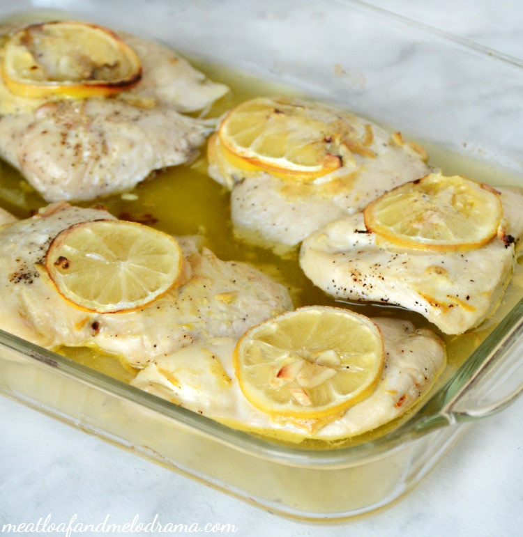 Baked Lemon Garlic Chicken
 Lemon Garlic Chicken Meatloaf and Melodrama