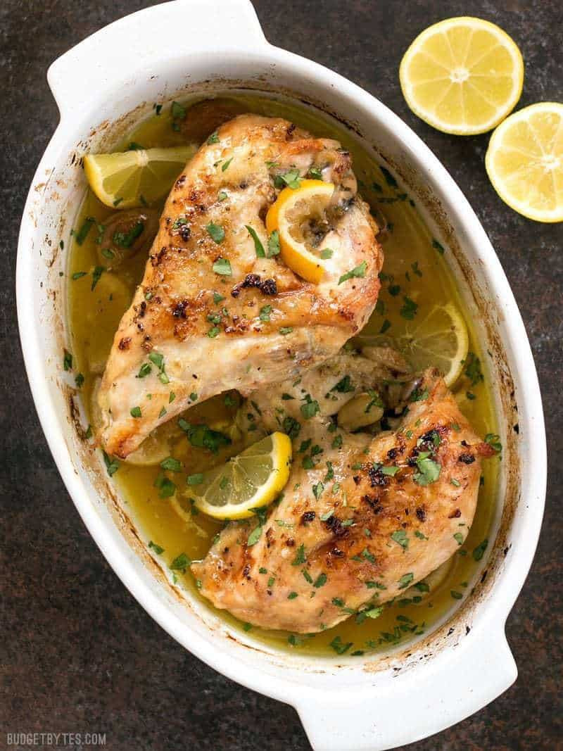 Baked Lemon Garlic Chicken
 Lemon Garlic Roasted Chicken Bud Bytes