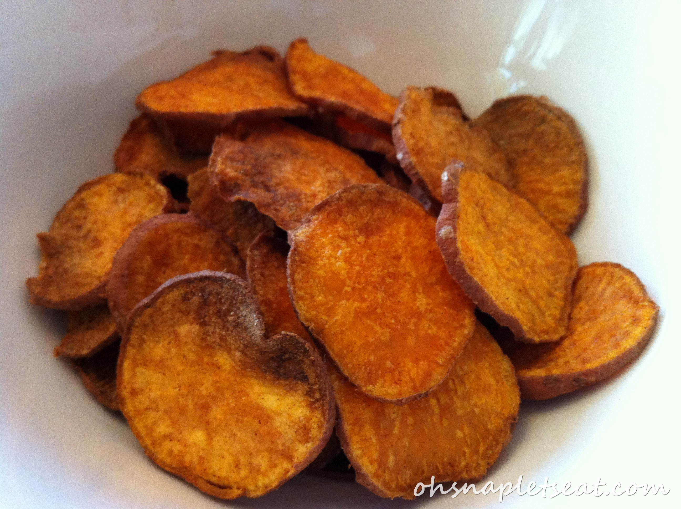 Baked Sweet Potato Chips
 Healthy and Easy Oven Baked Sweet Potato Chips Oh Snap