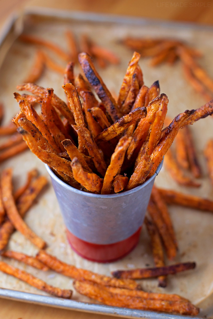 Baked Sweet Potato Chips
 Baked Sweet Potato Fries