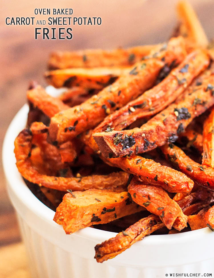 Baked Sweet Potato Fries Recipe
 Oven Baked Carrot and Sweet Potato Fries Wishful Chef