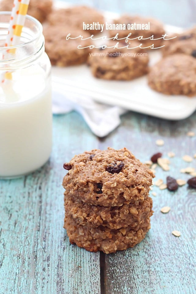 Banana Oatmeal Breakfast Cookies
 Healthy Banana Oatmeal Breakfast Cookies Yummy Healthy Easy