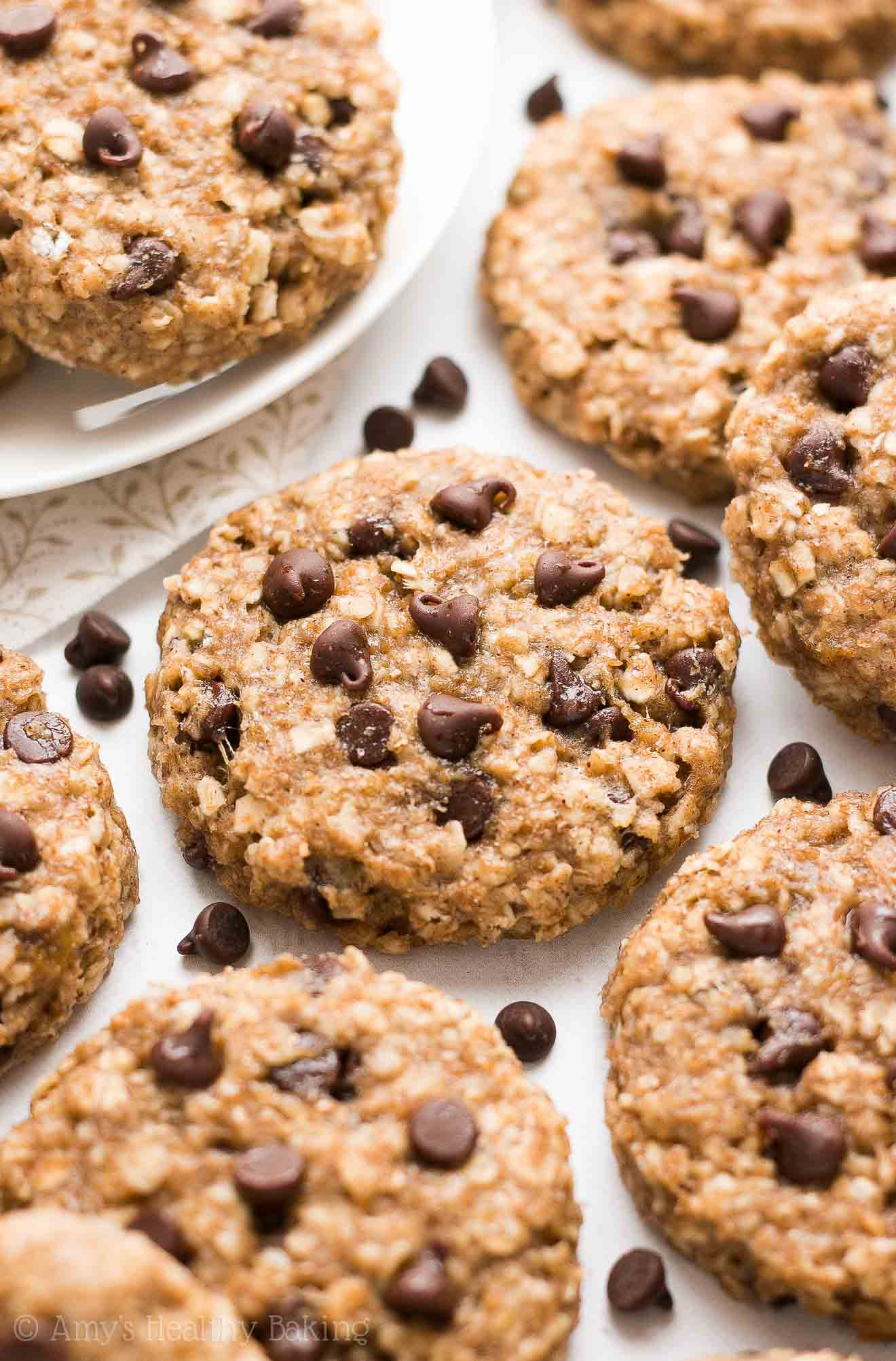 Banana Oatmeal Breakfast Cookies
 Healthy Chocolate Chip Banana Oatmeal Breakfast Cookies