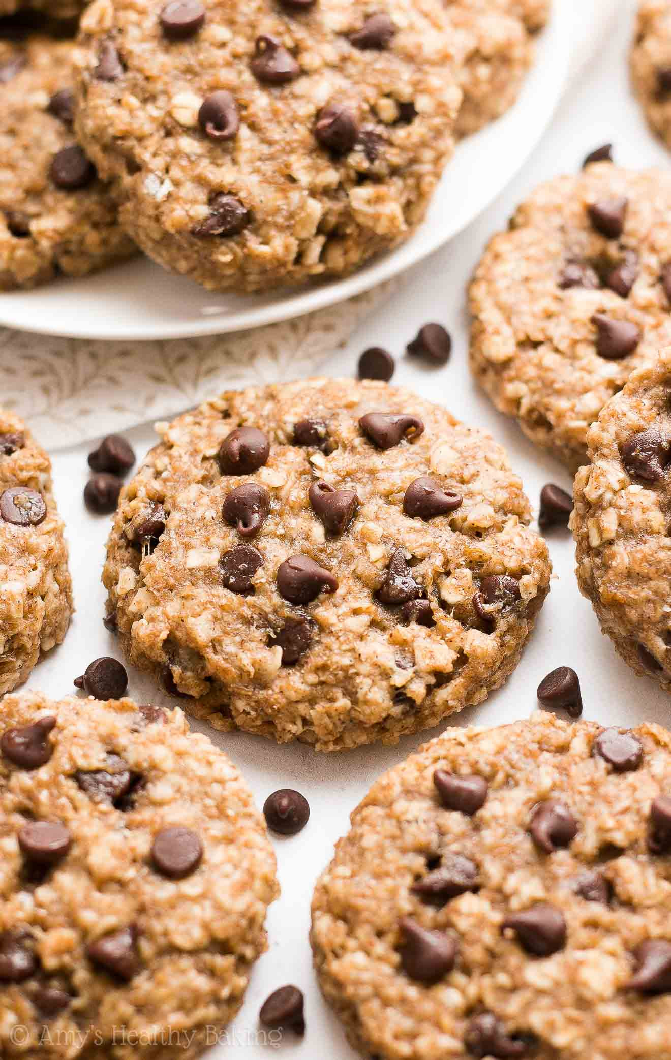 Banana Oatmeal Breakfast Cookies
 Healthy Chocolate Chip Banana Oatmeal Breakfast Cookies