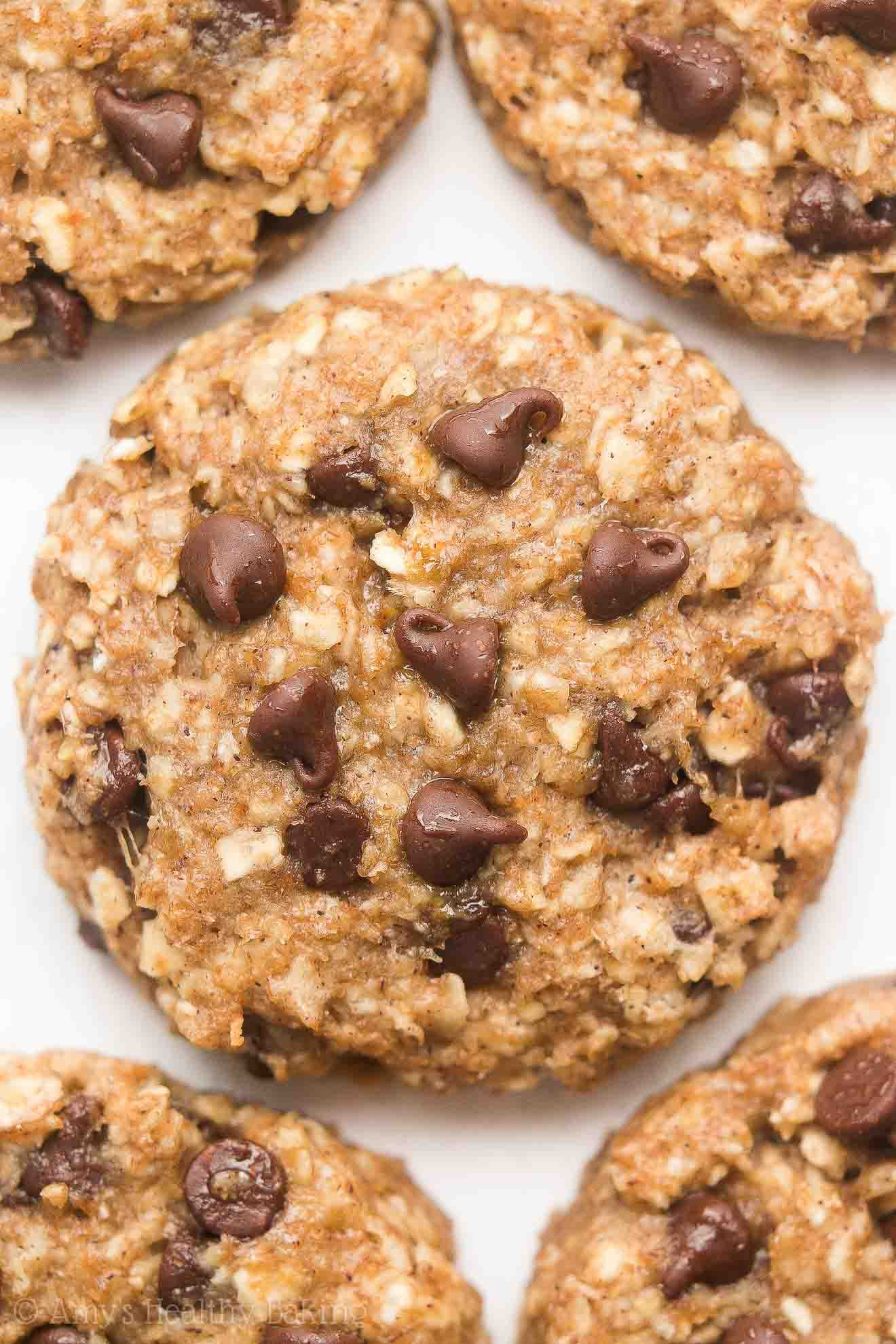 Banana Oatmeal Breakfast Cookies
 Healthy Chocolate Chip Banana Oatmeal Breakfast Cookies