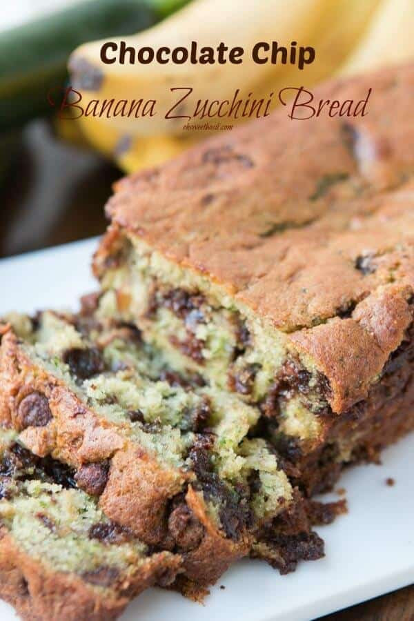 Banana Zucchini Bread
 Chocolate Chip Banana Zucchini Bread