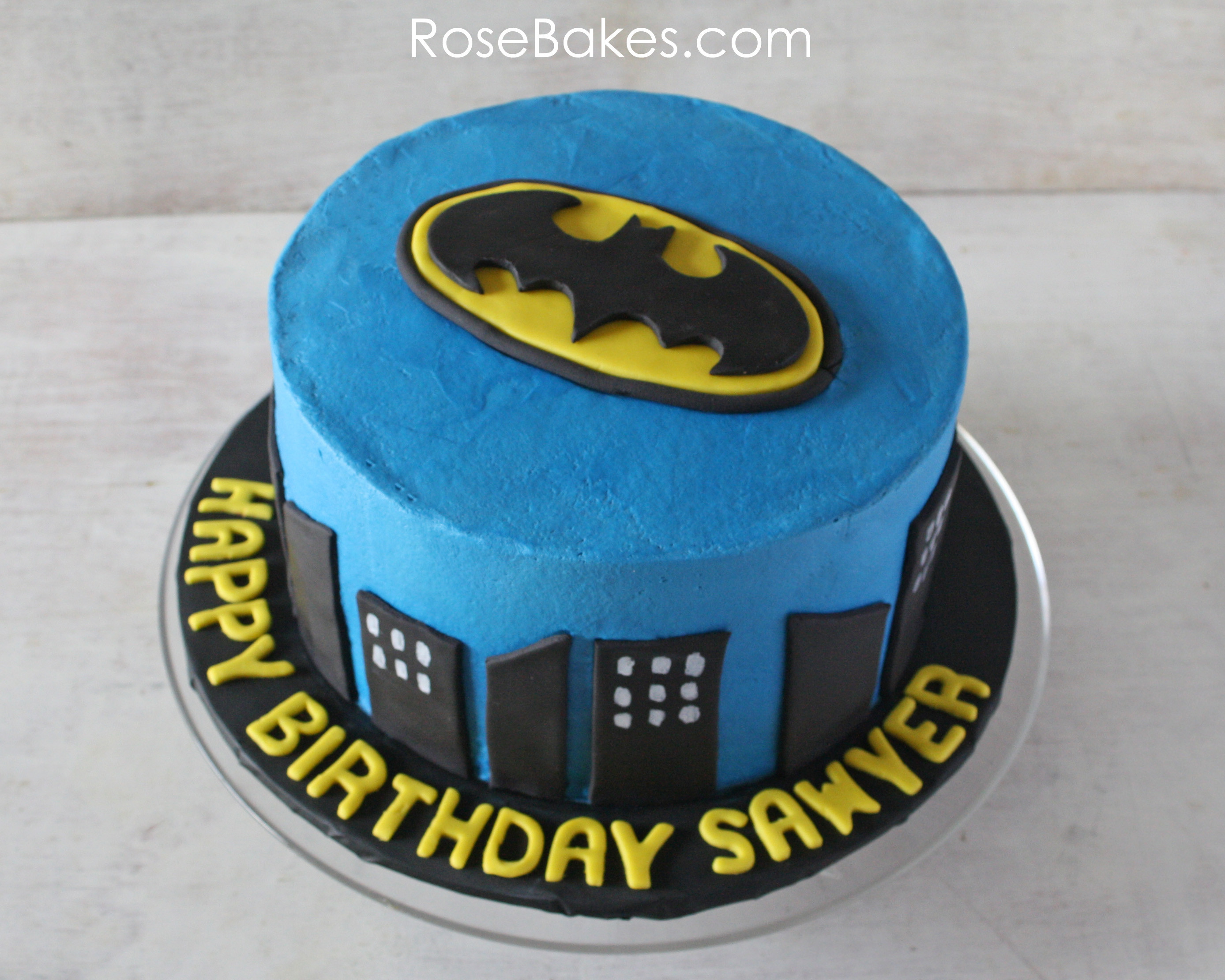 Batman Birthday Cake
 Batman Cityscape Cake Rose Bakes