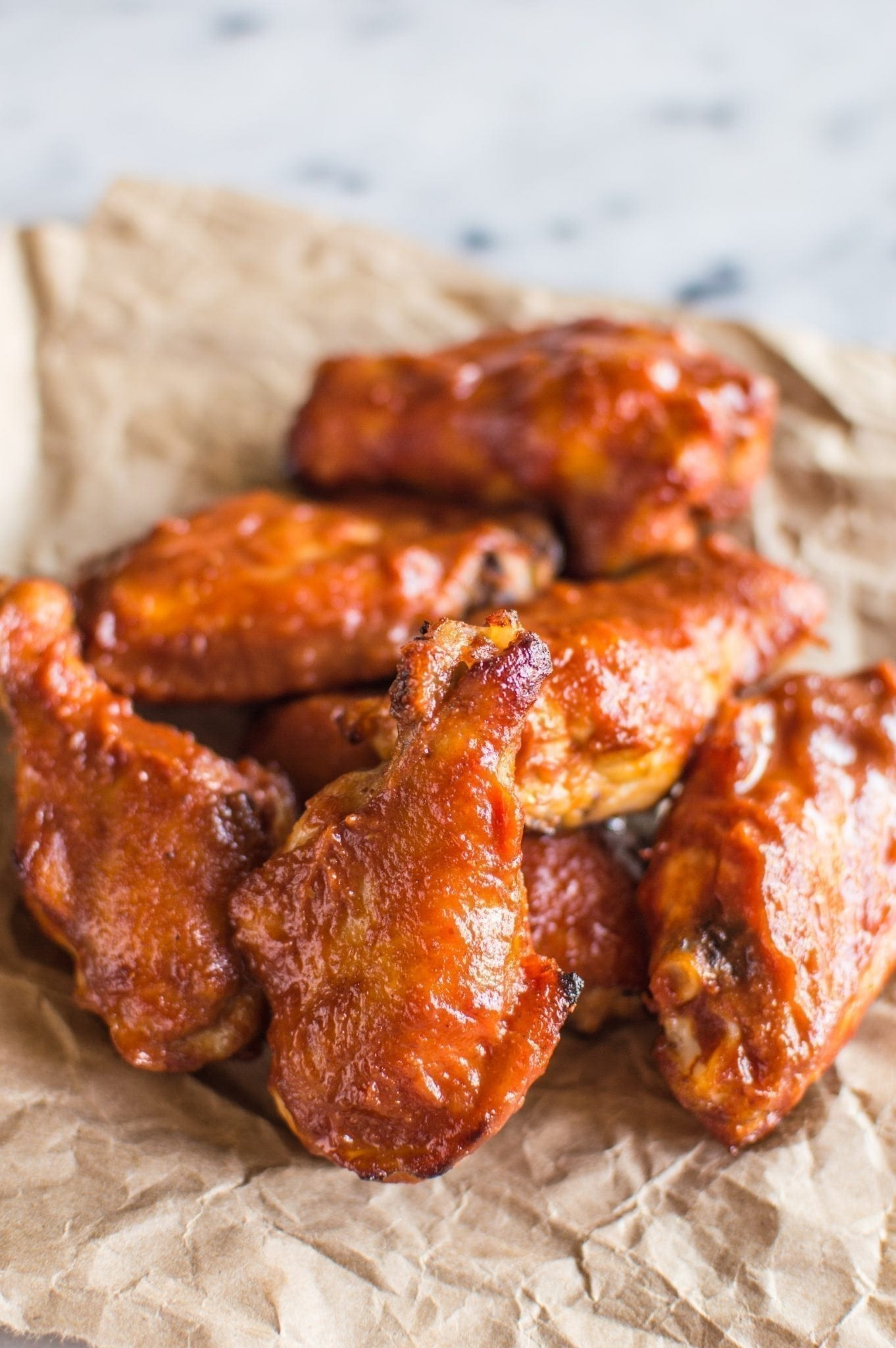 Bbq Chicken Wings
 Baked Peach BBQ Chicken Wings