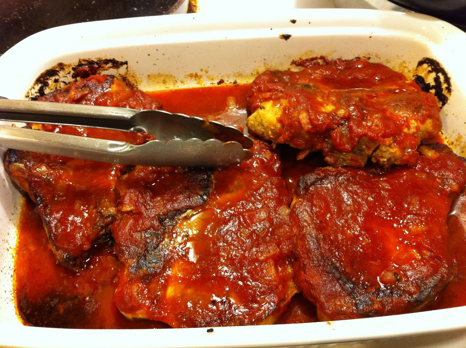 Bbq Pork Chops Oven
 My Way Around the Kitchen Pork Chops and Caesar Salad