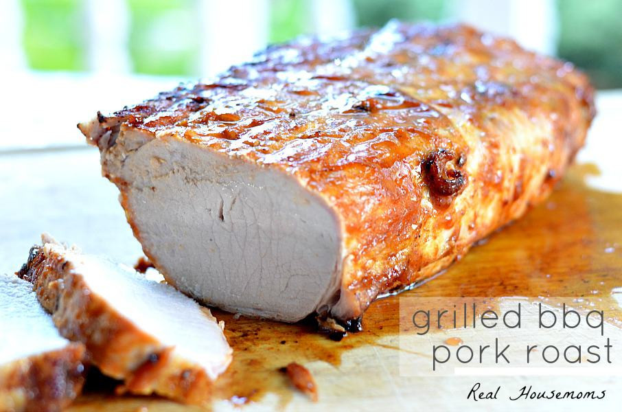 Bbq Pork Loin Roast
 Grilled BBQ Pork Roast Real Housemoms