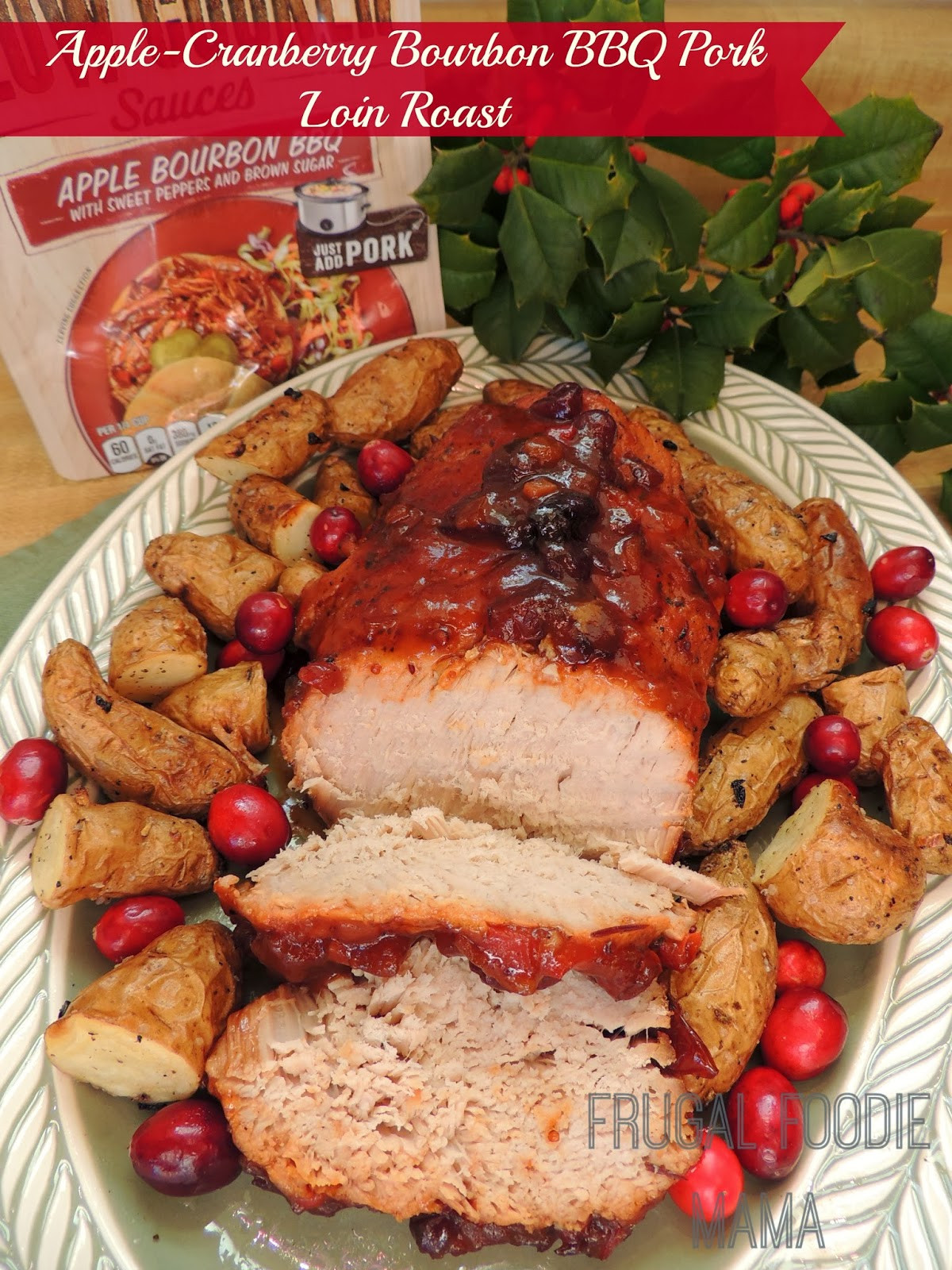 Bbq Pork Loin Roast
 Frugal Foo Mama Slow Cooker Apple Cranberry Bourbon