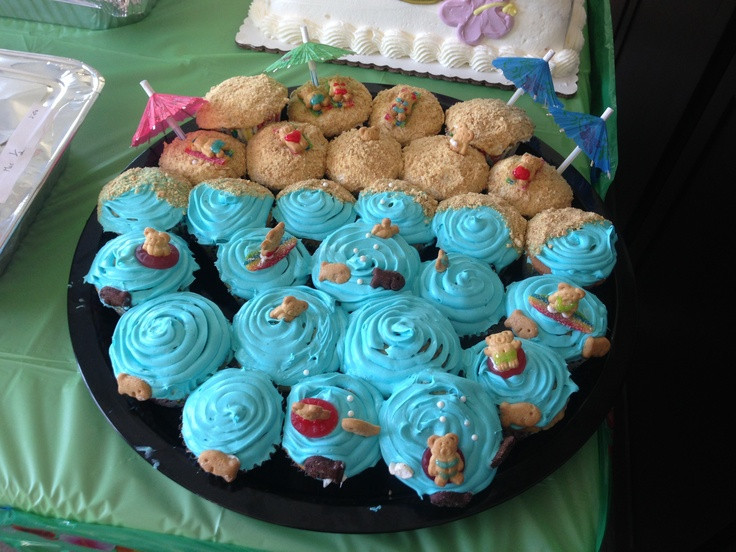 Beach Themed Cupcakes
 10 best images about Teen beach party on Pinterest