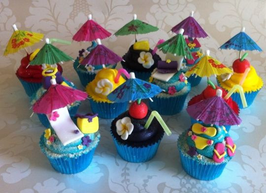 Beach Themed Cupcakes
 Beach themed cupcakes Cake by Carrie CakesDecor