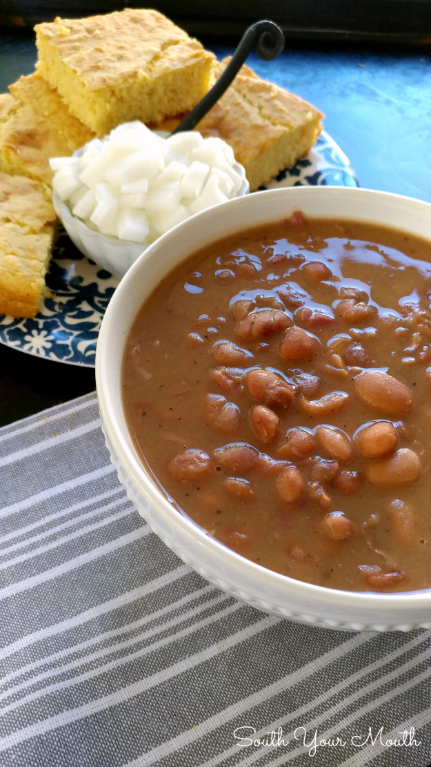 Beans And Cornbread Recipe
 South Your Mouth Slow Cooker Pinto Beans