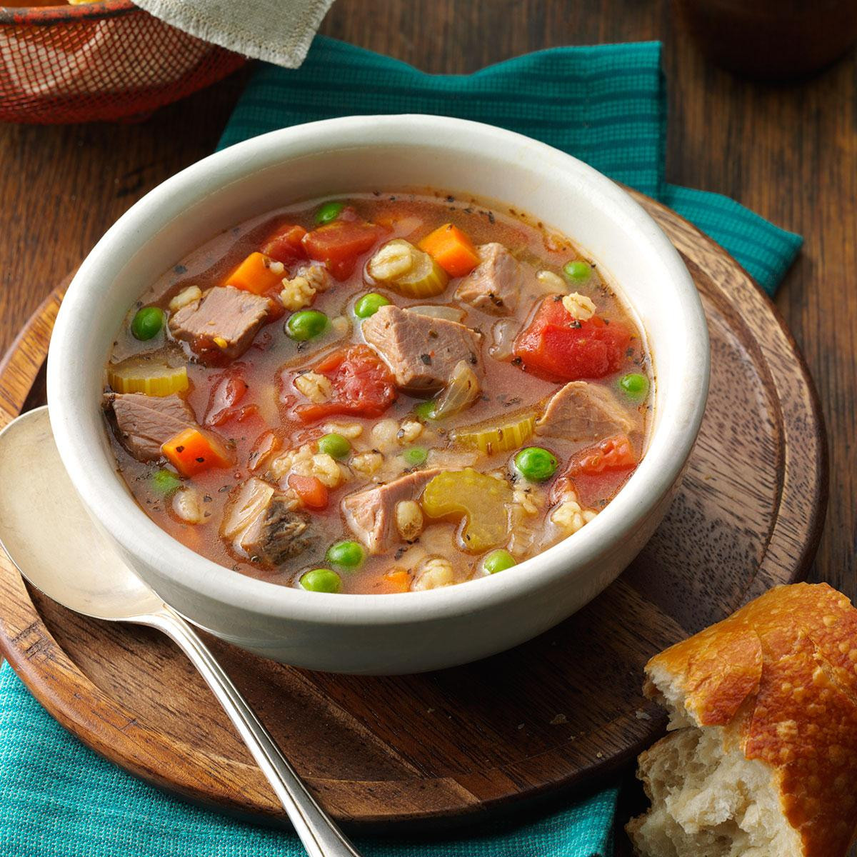 Beef Barley Vegetable Soup
 Beef Barley Soup for 2 Recipe