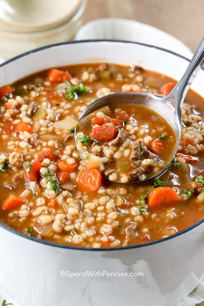 Beef Barley Vegetable Soup
 Beef Barley Soup Spend With Pennies