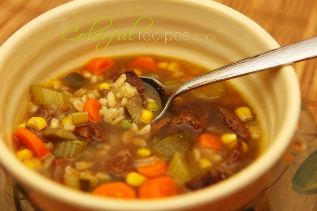 Beef Barley Vegetable Soup
 Ve able Beef Barley Soup Colorful Recipes