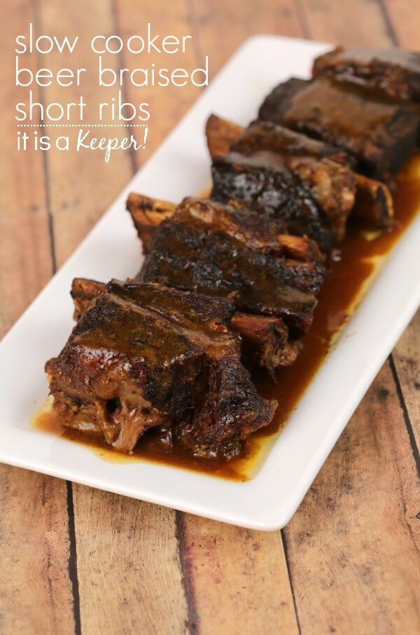 Beef Short Ribs In Crock Pot
 Slow Cooker Beer Braised Short Ribs this easy crock pot