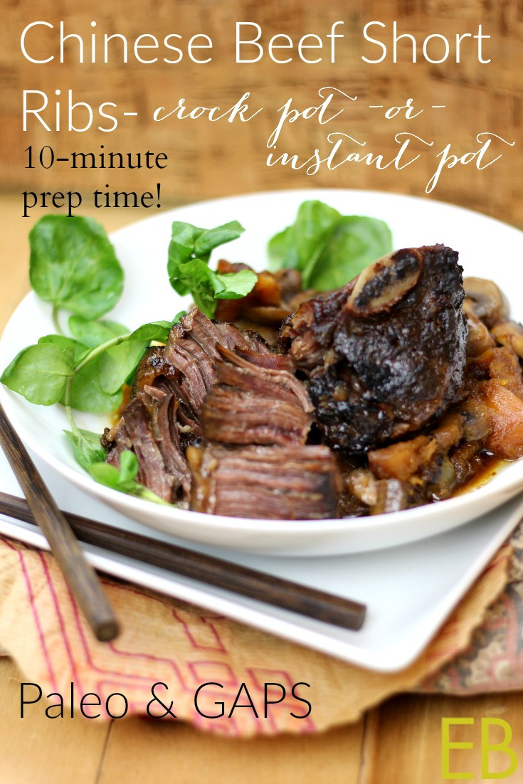 Beef Short Ribs In Crock Pot
 Chinese Beef Short Ribs Instant Pot or Crock Pot Paleo