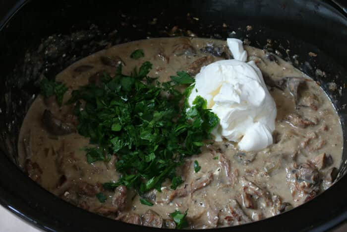 Beef Stroganoff With Cream Cheese
 beef stroganoff with sour cream and cream cheese