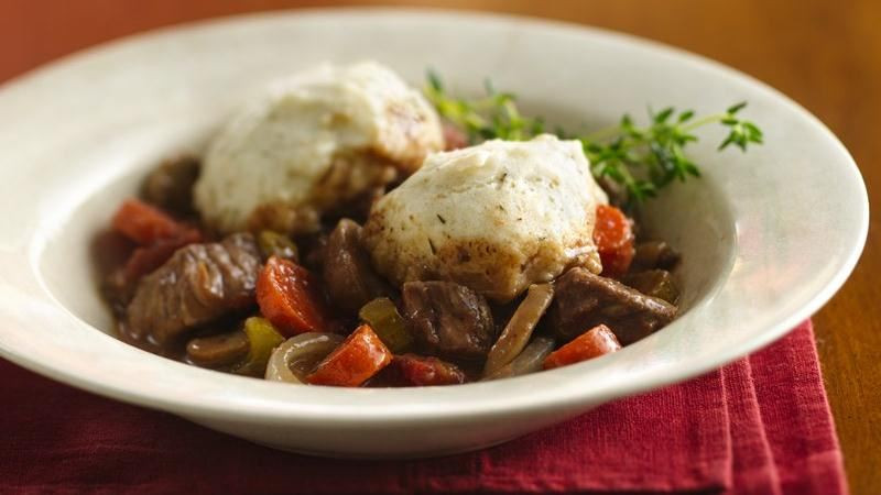 Betty Crocker Beef Stew
 Slow Cooker Burgundy Stew with Herb Dumplings recipe from