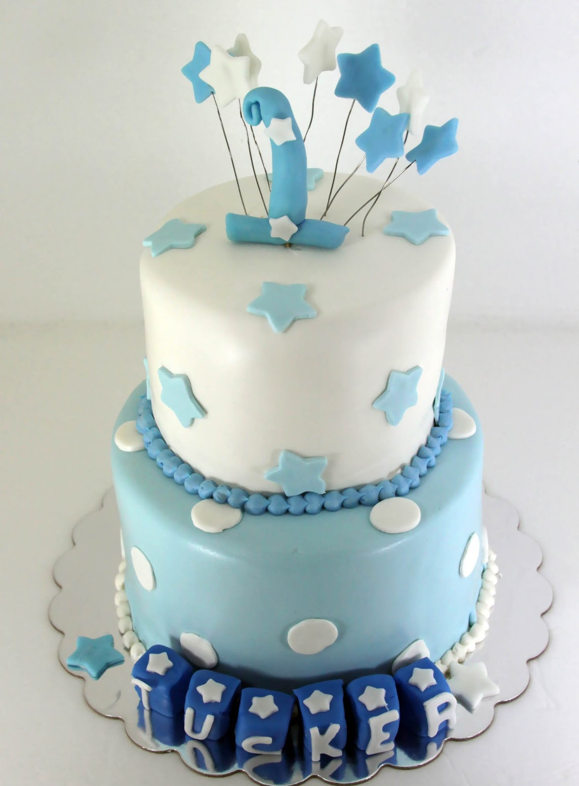 Birthday Cake For Boys
 Tastefully Done Baby Boy Blue 1st Birthday Cake