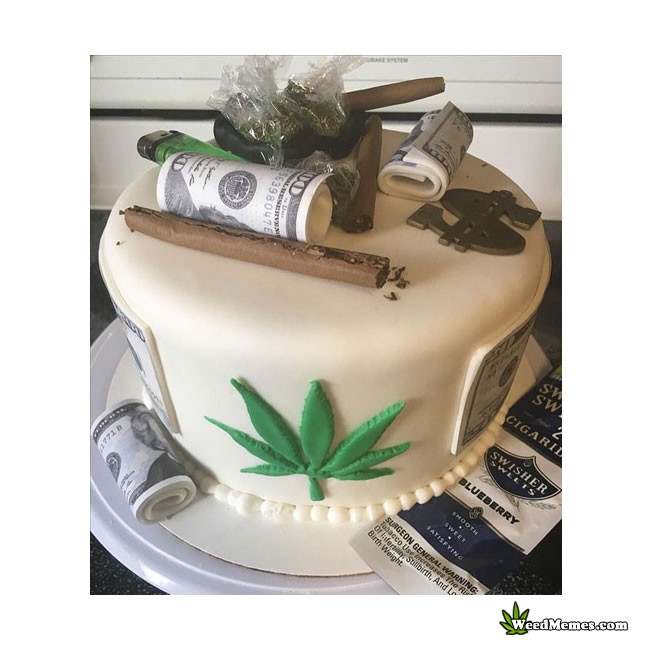 Birthday Cake Weed
 blunt birthday cake money Weed Memes