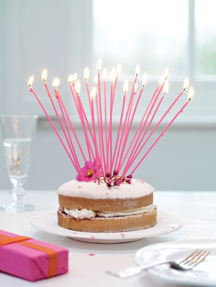 Birthday Cake With Candles
 Birthday Cake Hack Using tall candles to make a birthday