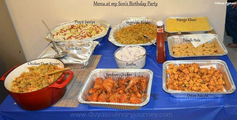 Birthday Dinner Menu Ideas
 Divya s culinary journey My Son s Birthday Party Menu