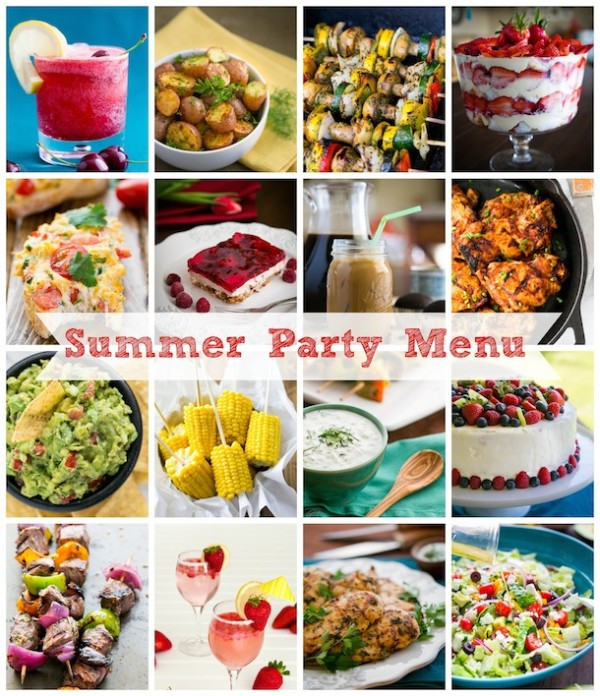 Birthday Dinner Menu Ideas
 Summer Party Menu Ideas