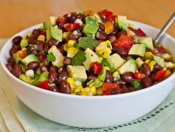 Black Bean Corn Salad
 Black Bean Corn and Red Pepper Salad with Lime Cilantro