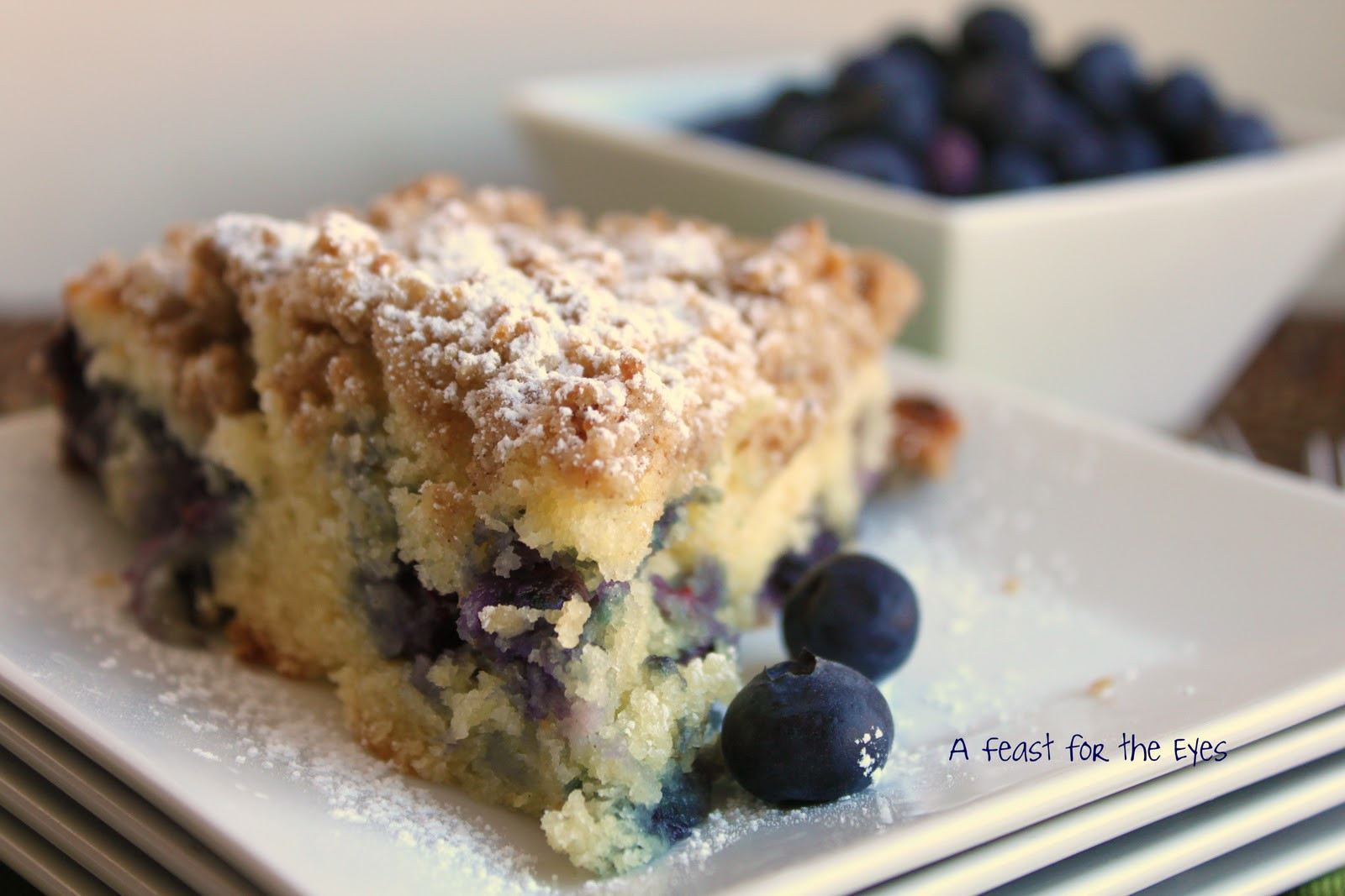 Blueberry Crumb Cake
 A Feast for the Eyes Blueberry Crumb Cake
