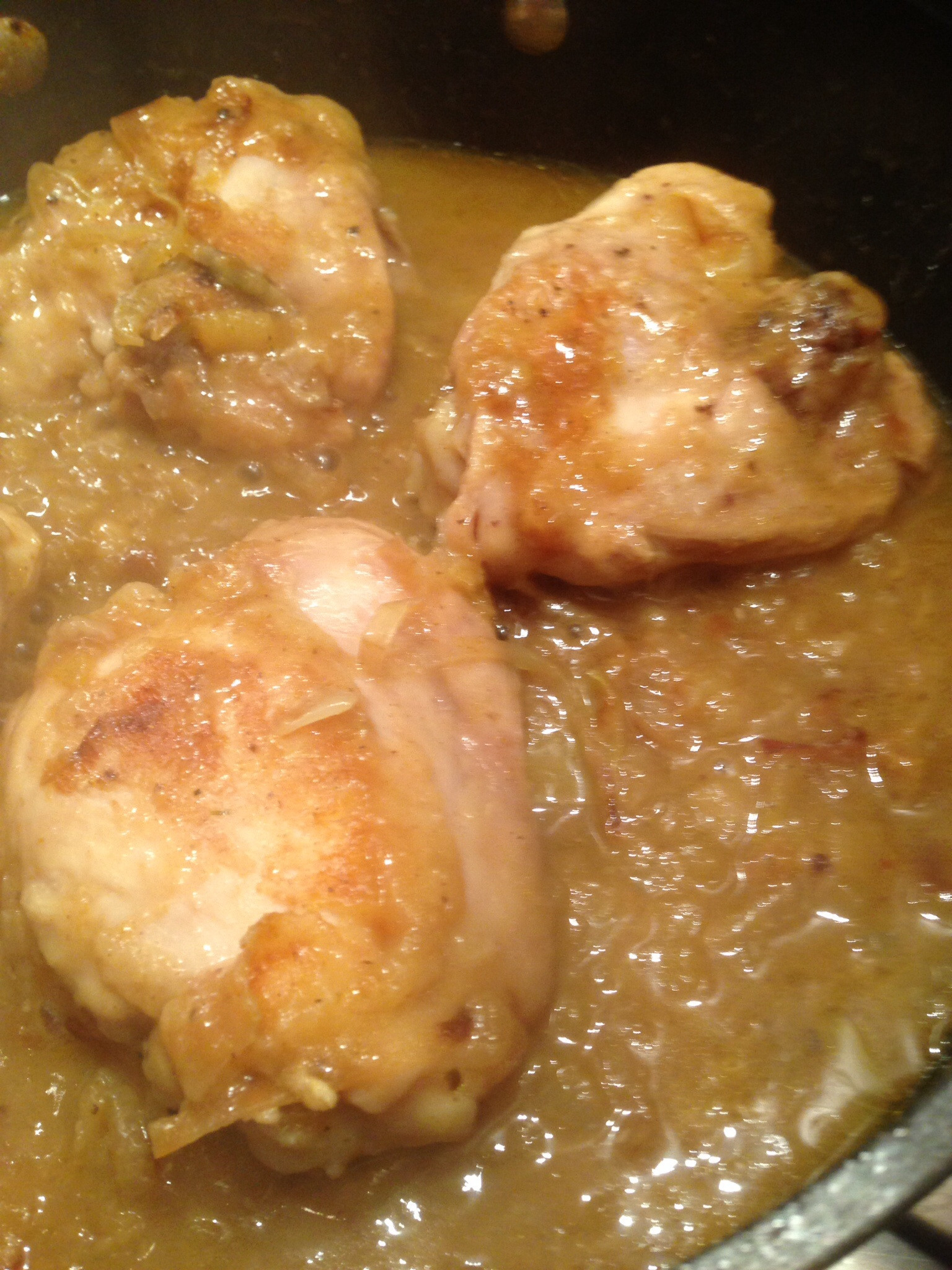 Boiled Chicken Thighs
 Curried Chicken