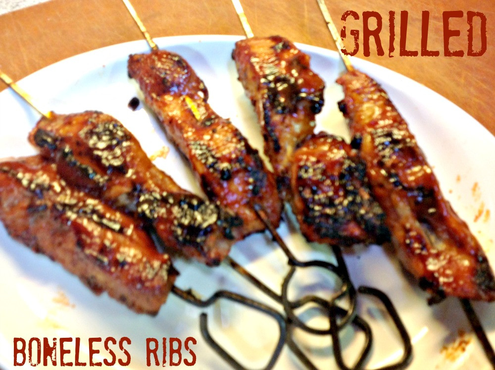 Boneless Country Style Pork Ribs Recipe
 Grilled Boneless Pork Ribs on Skewers