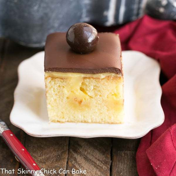 Boston Cream Pie Poke Cake
 Boston Cream Pie Poke Cake TwoSweetiePies That Skinny