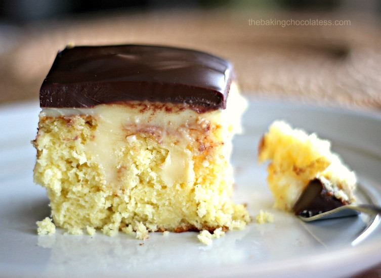 Boston Cream Pie Poke Cake
 Easy Boston Cream Poke Cake – The Baking ChocolaTess