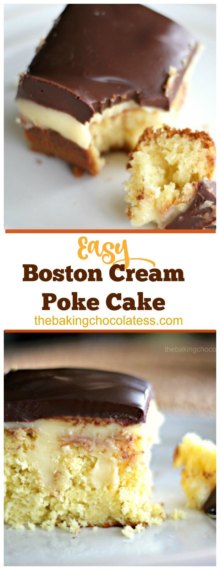Boston Cream Pie Poke Cake
 Easy Boston Cream Poke Cake – The Baking ChocolaTess