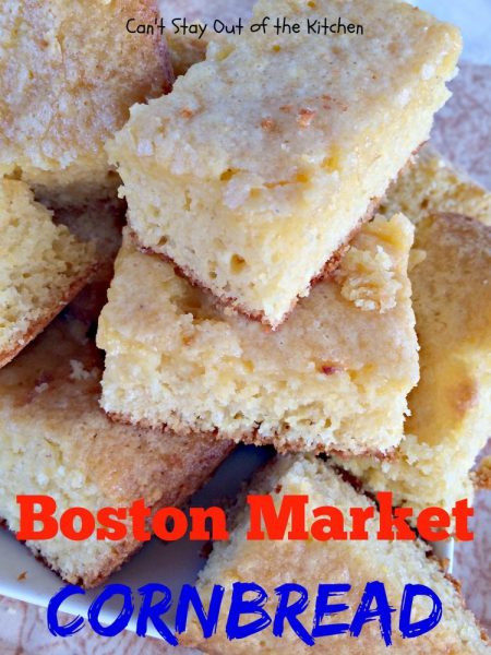 Boston Market Cornbread Recipe
 Molasses Cornbread Can t Stay Out of the Kitchen