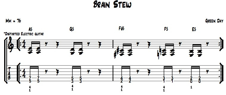 Brain Stew Chords
 Easy Songs 1 Brain Stew