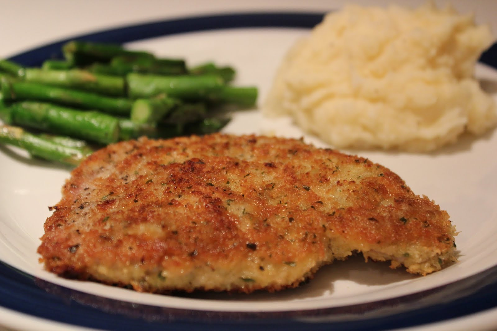 Breaded Pork Chops
 Near to Nothing Breaded Pork Chops