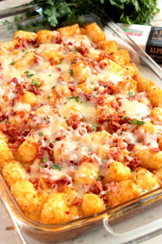 Breakfast Casserole With Tater Tots
 Breakfast Loaded Tater Tot Casserole BrunchWeek Big